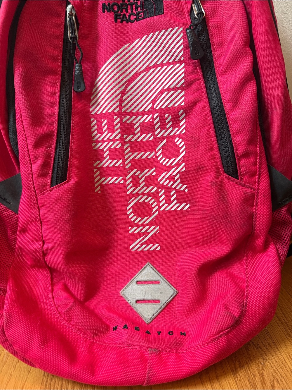 The North Face Wasatch Pink Backpack Well Loved - Picture 2 of 13